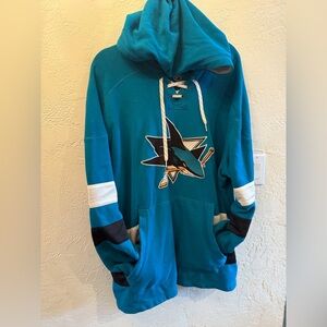 CCM Teal Vintage San Jose Sharks Hoodie Women’s  Sz XXL Pullover Sweatshirt NHL